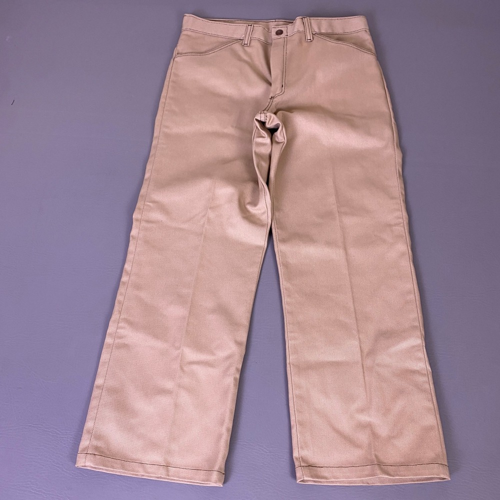 Vintage Renegade Twill Workwear Pants Men's‎ 30x26 Tan Contrast Stitch Straight*